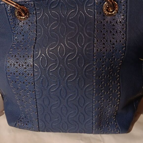 Plino Visona Blue Leather Bag - Picture 2 of 14